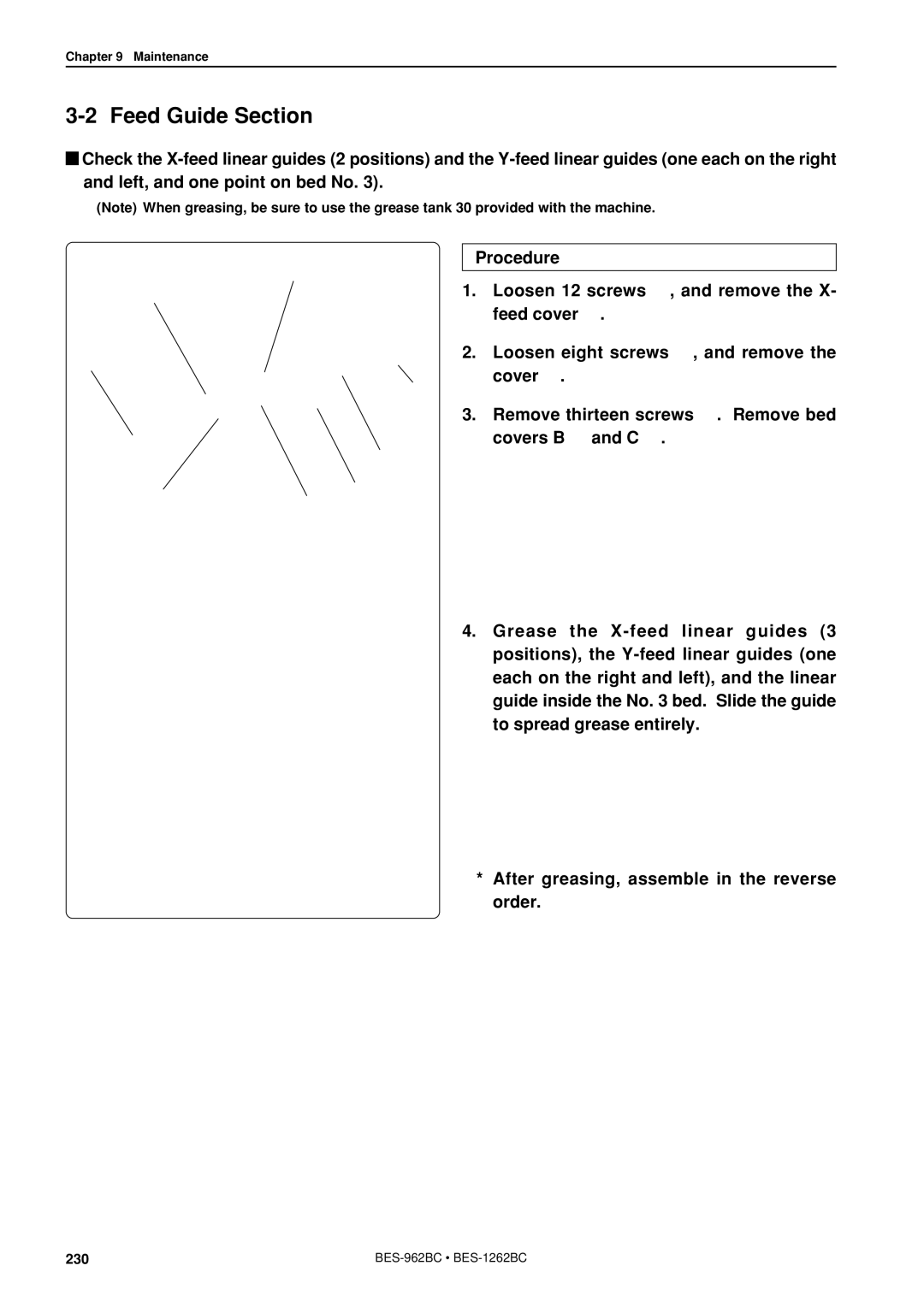 Brother BES-962BC instruction manual Feed Guide Section 