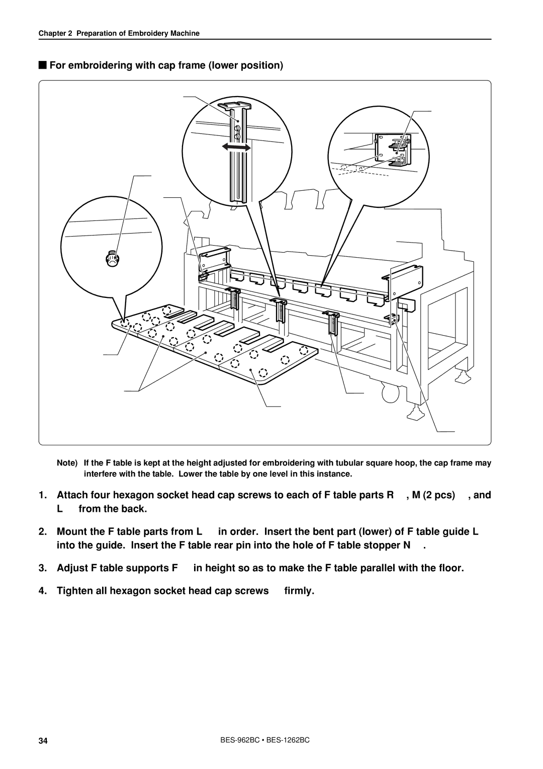 Brother BES-962BC instruction manual Preparation of Embroidery Machine 