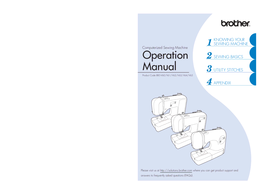 Brother Brother CP-6500 operation manual Sewing Basics Utility Stitches 