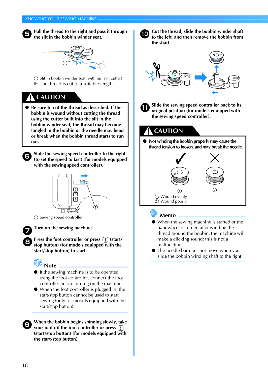 Brother Brother CP-6500 operation manual Thread is cut to a suitable length 