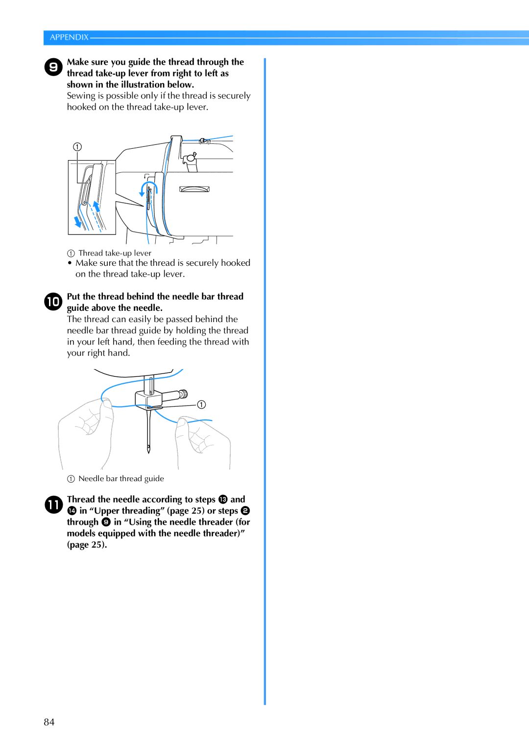 Brother Brother CP-6500 operation manual Thread take-up lever 