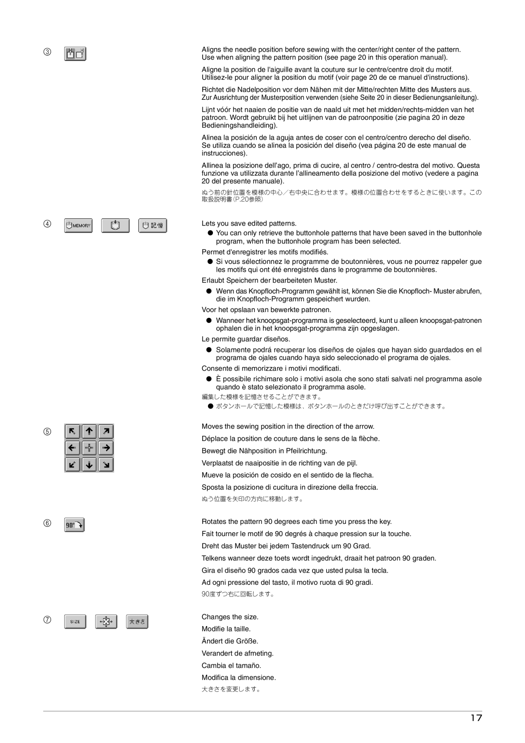 Brother Button Hole Kit operation manual Bedieningshandleiding 