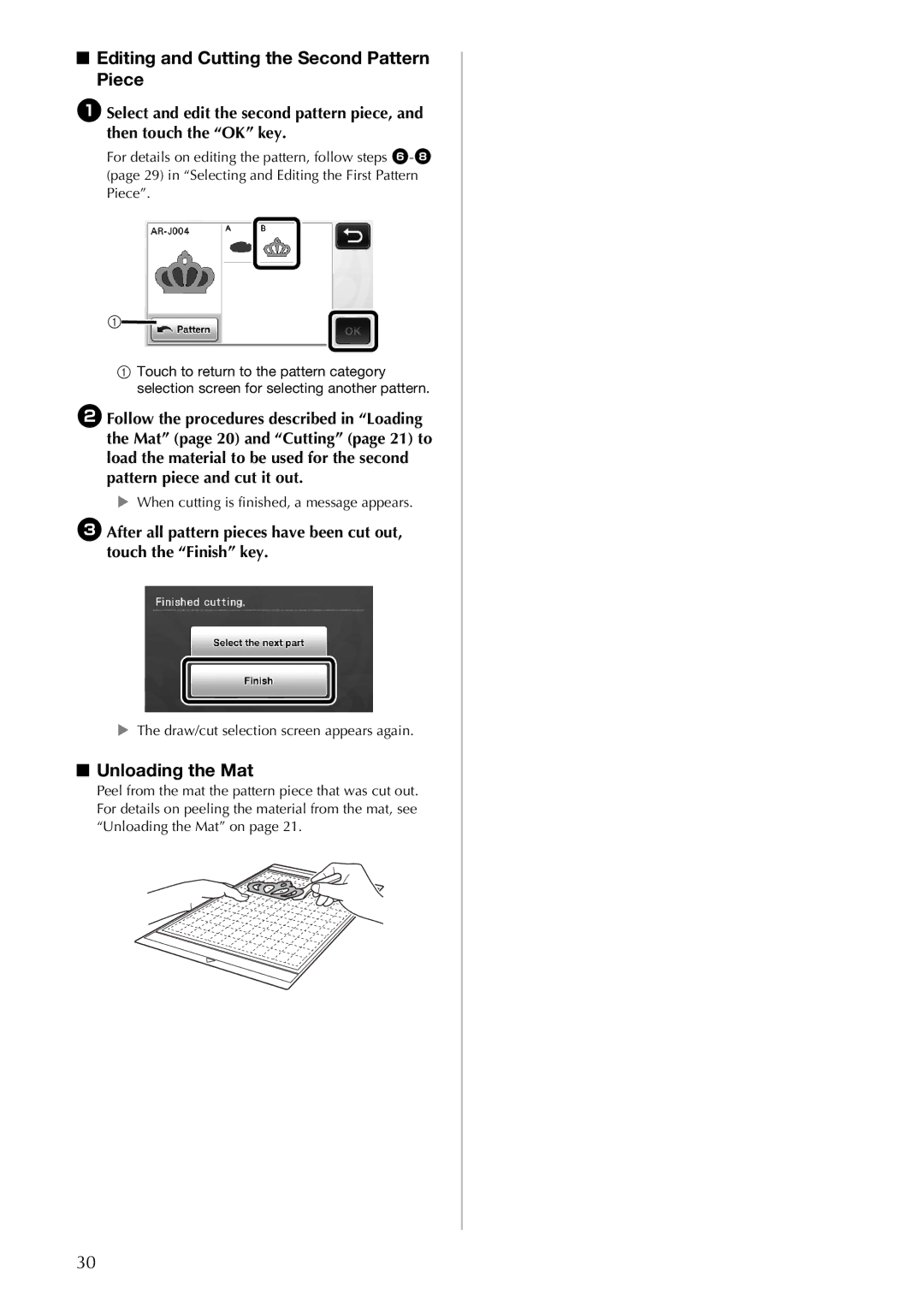 Brother CM100DM operation manual Editing and Cutting the Second Pattern Piece 