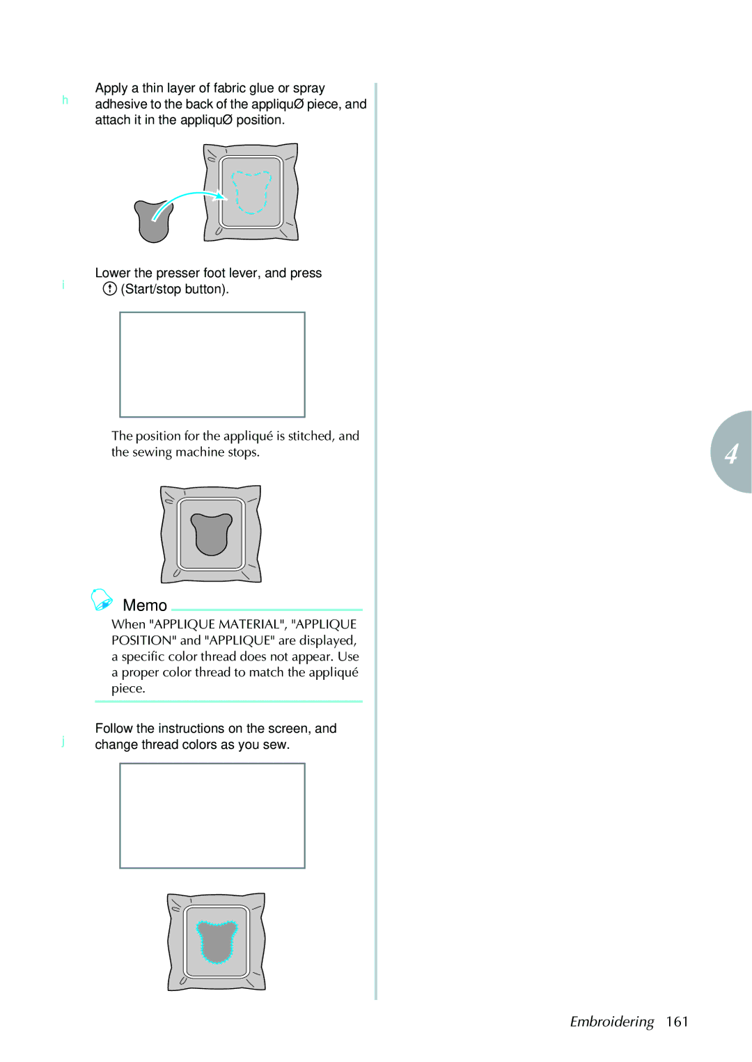 Brother computerized embroidery and sewing machine, 885-V95/V96/V97/V98 operation manual Memo 