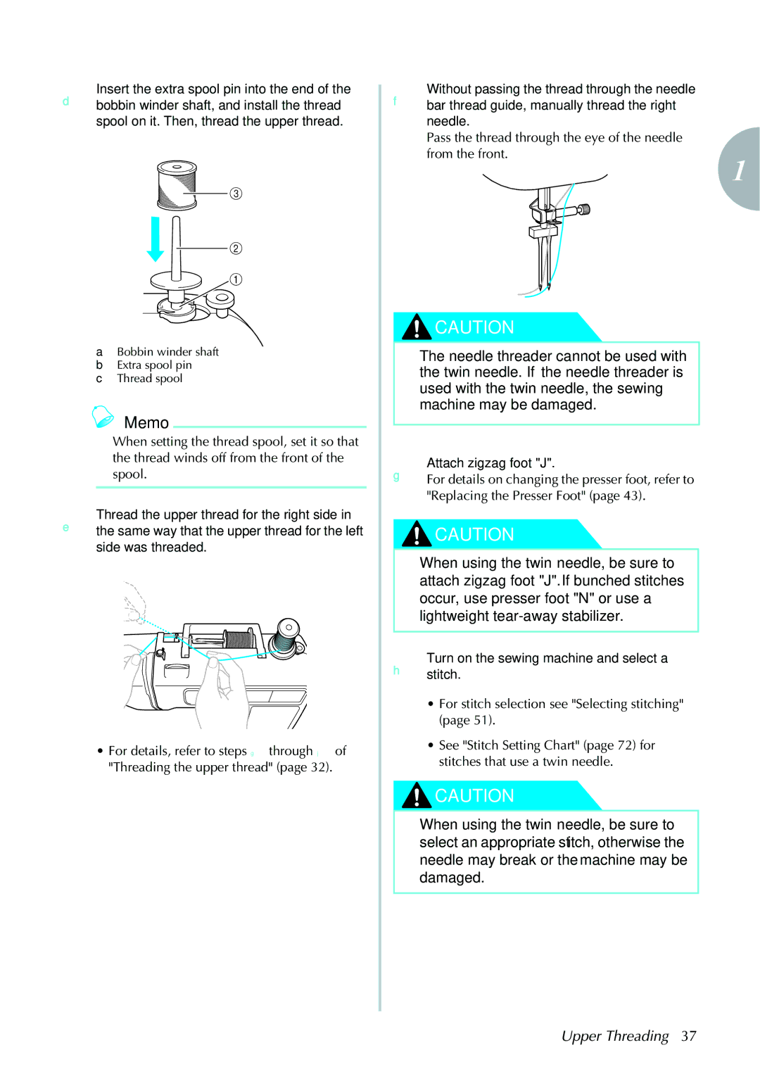 Brother computerized embroidery and sewing machine operation manual Needle, Turn on the sewing machine and select a stitch 