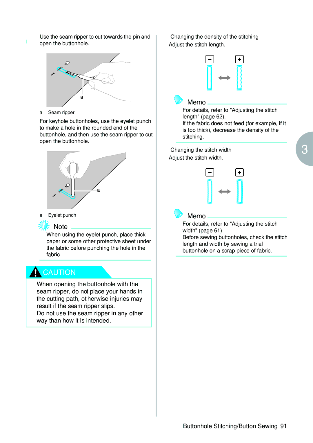 Brother computerized embroidery and sewing machine, 885-V95/V96/V97/V98 Changing the stitch width, Adjust the stitch width 