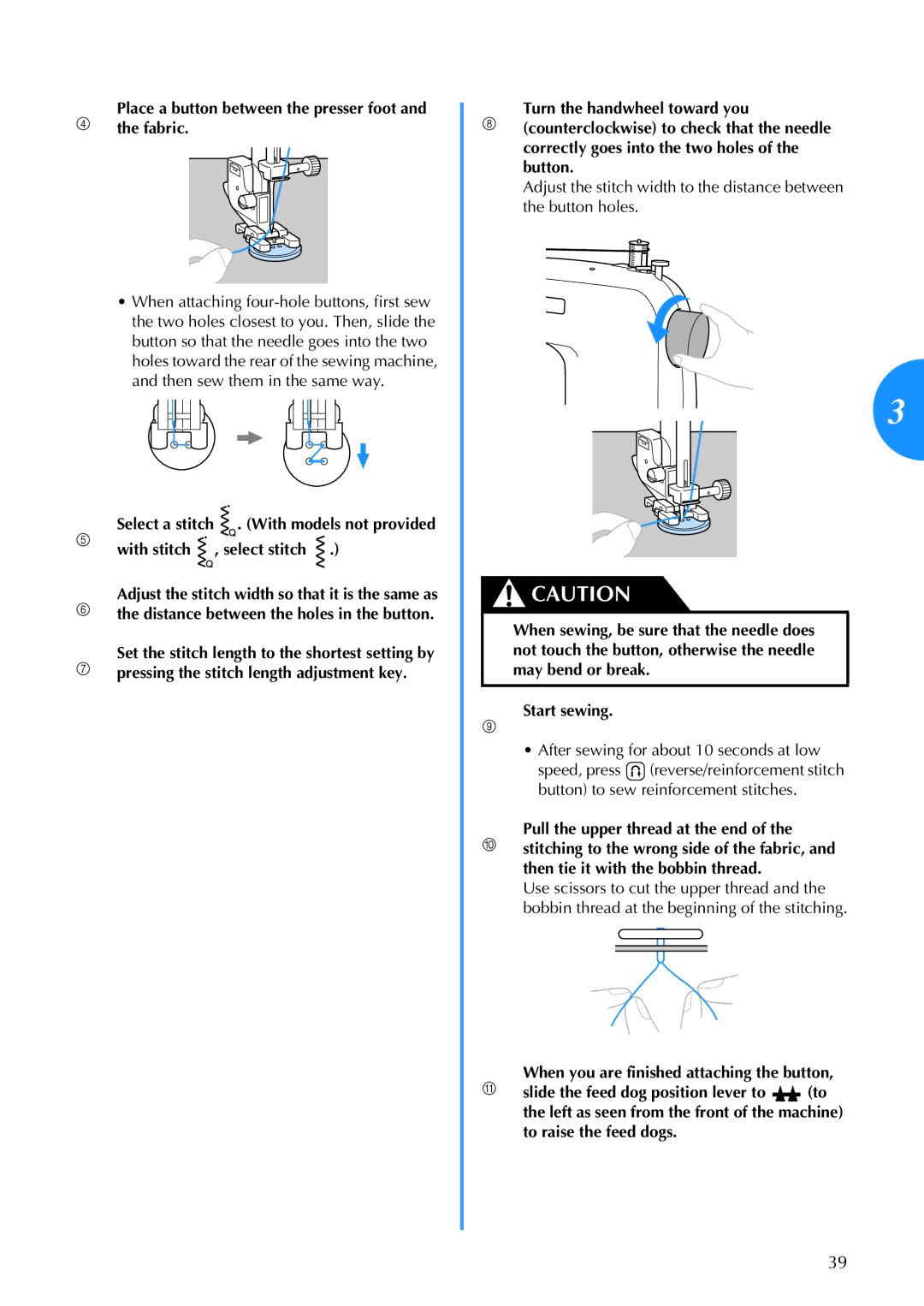 Brother CS-770 operation manual ESelect a stitch, With stitch Select stitch 