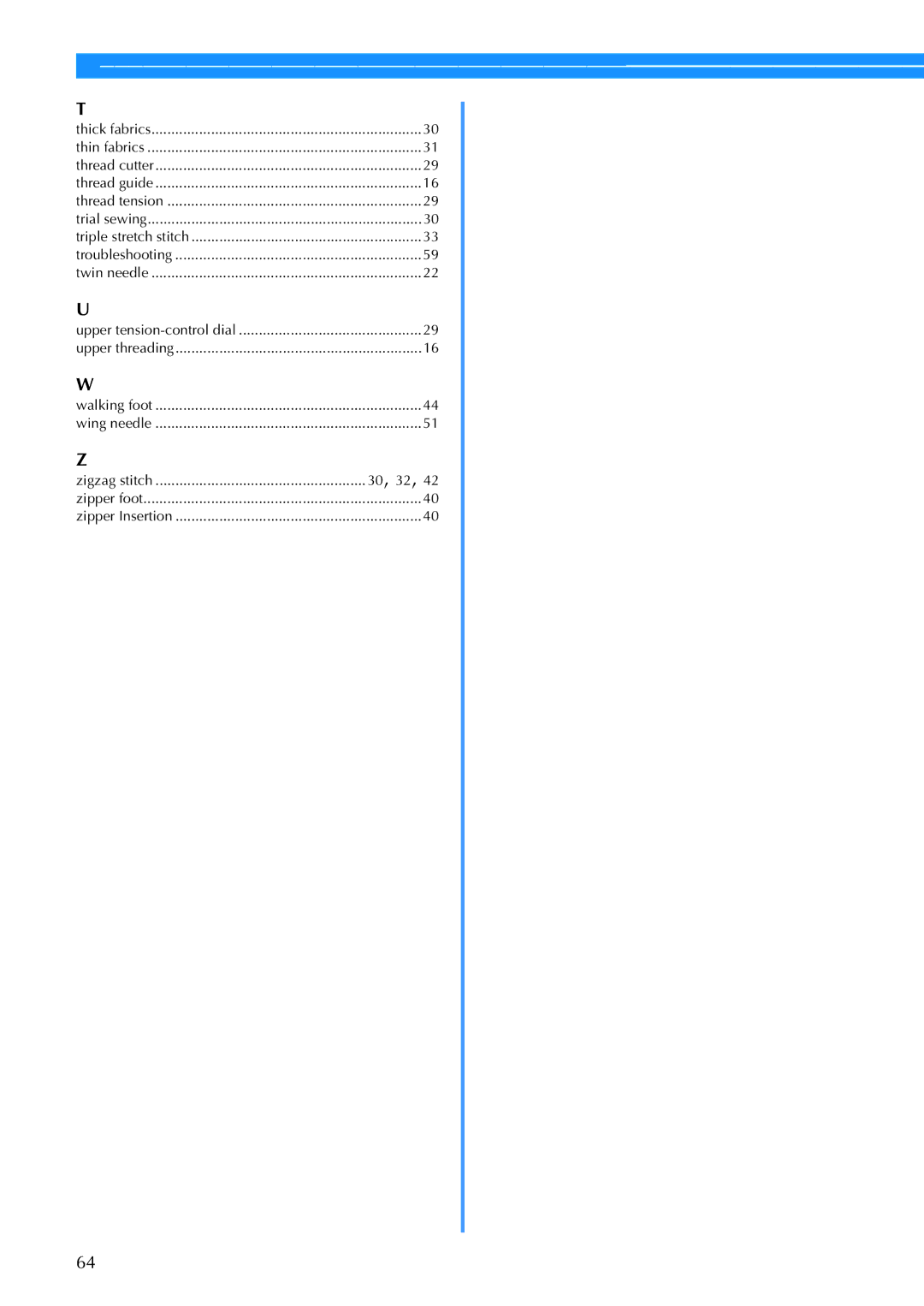 Brother CS-770 operation manual 30, 32 