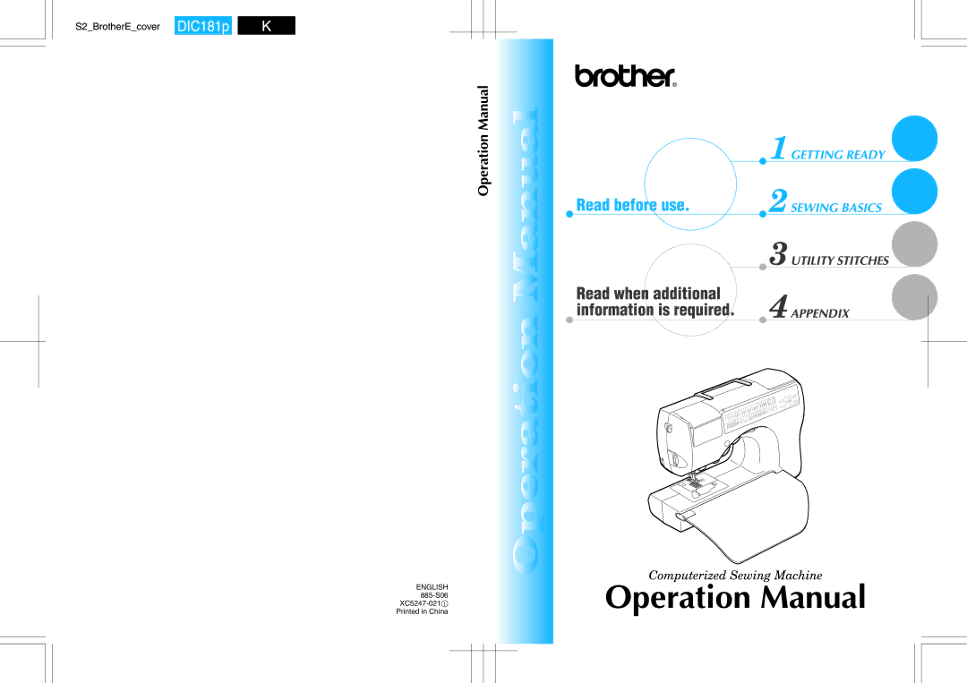 Brother CS 80 manual DIC181p 