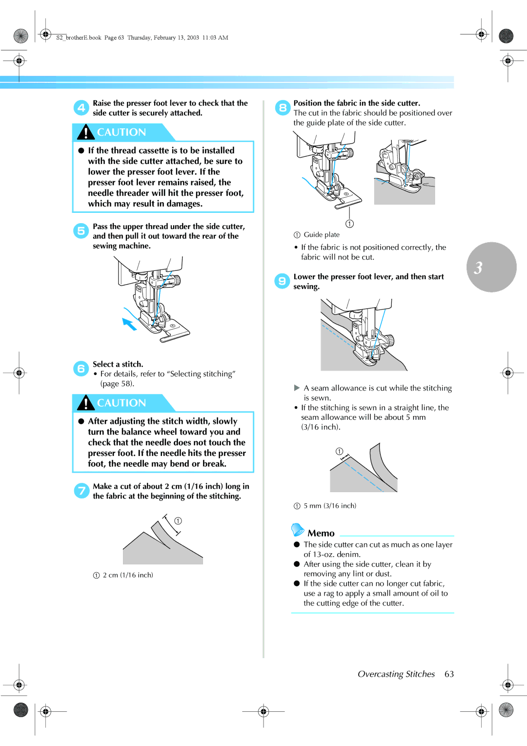 Brother CS 80 manual Guide plate 