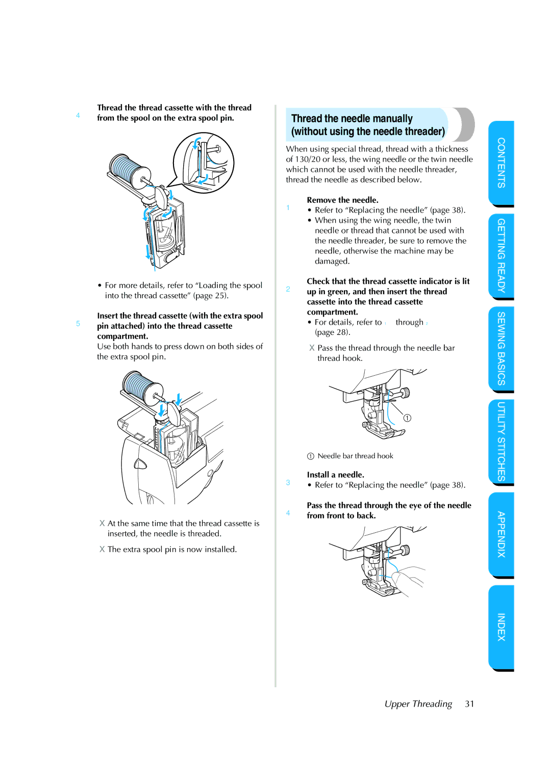 Brother CS-8150 manual Remove the needle, 3Install a needle 