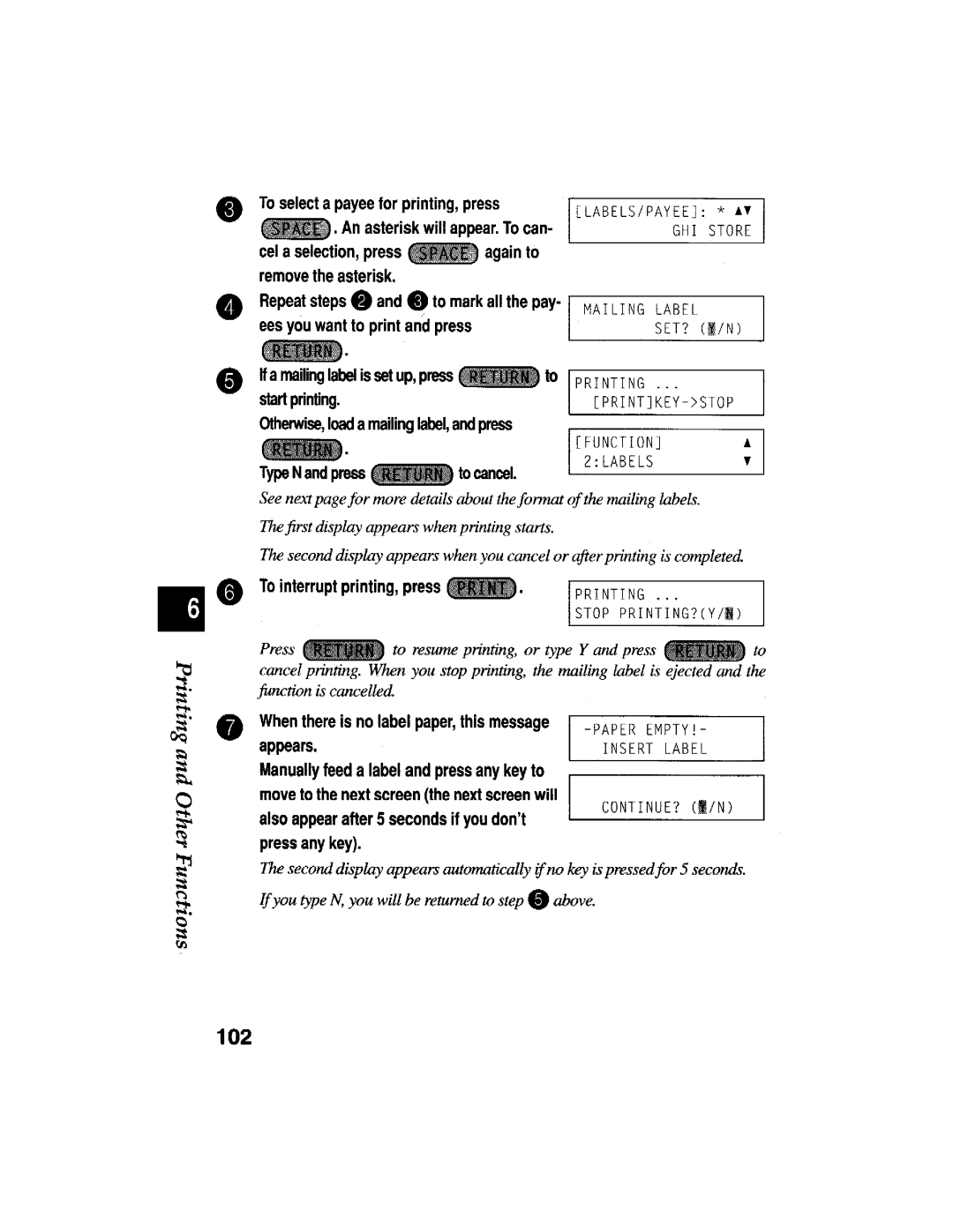 Brother CW - 600, 1000 manual 