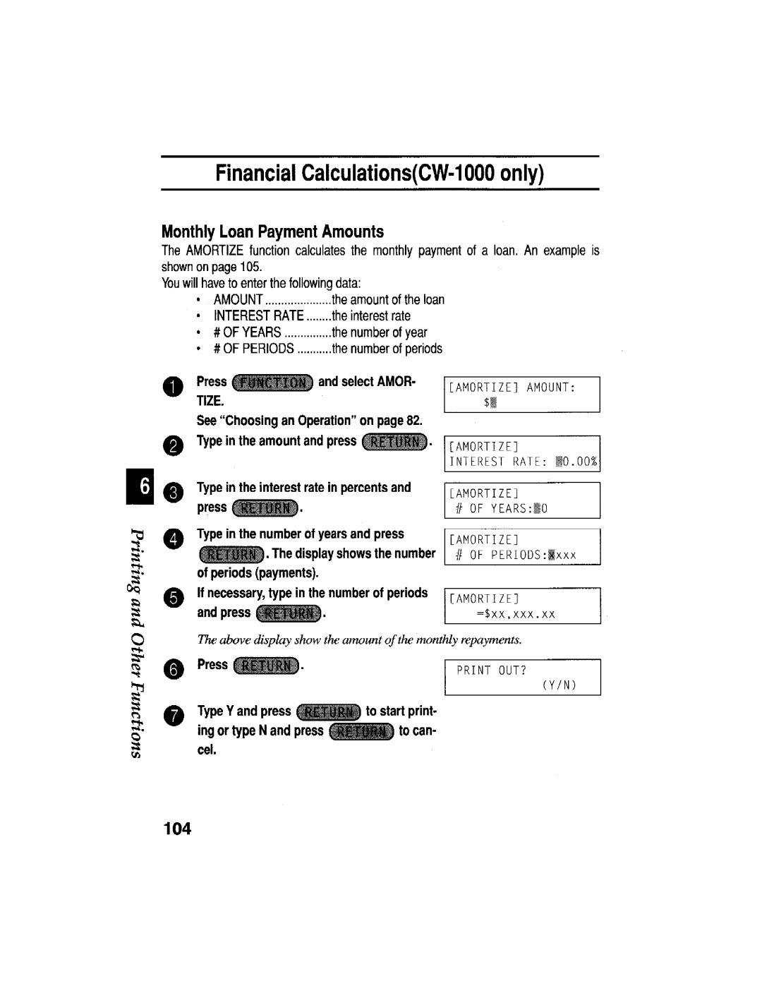 Brother CW - 600, 1000 manual 