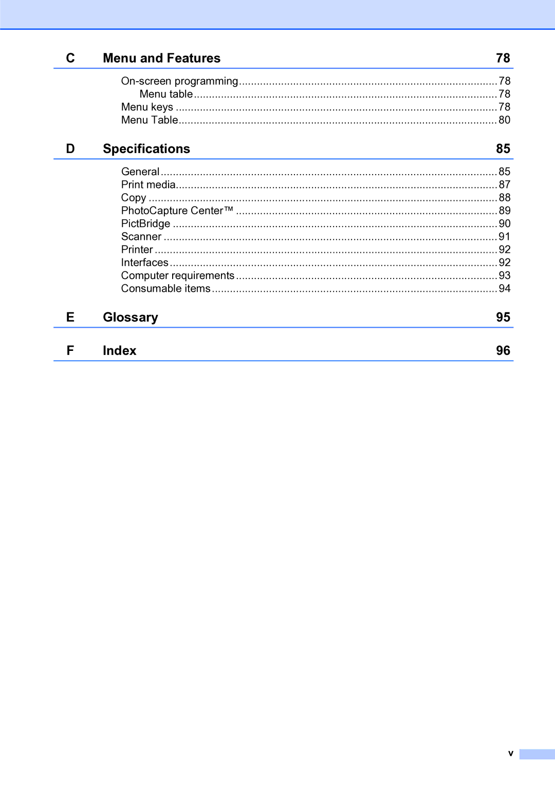 Brother DCP-145C, DCP-185C manual Menu and Features 