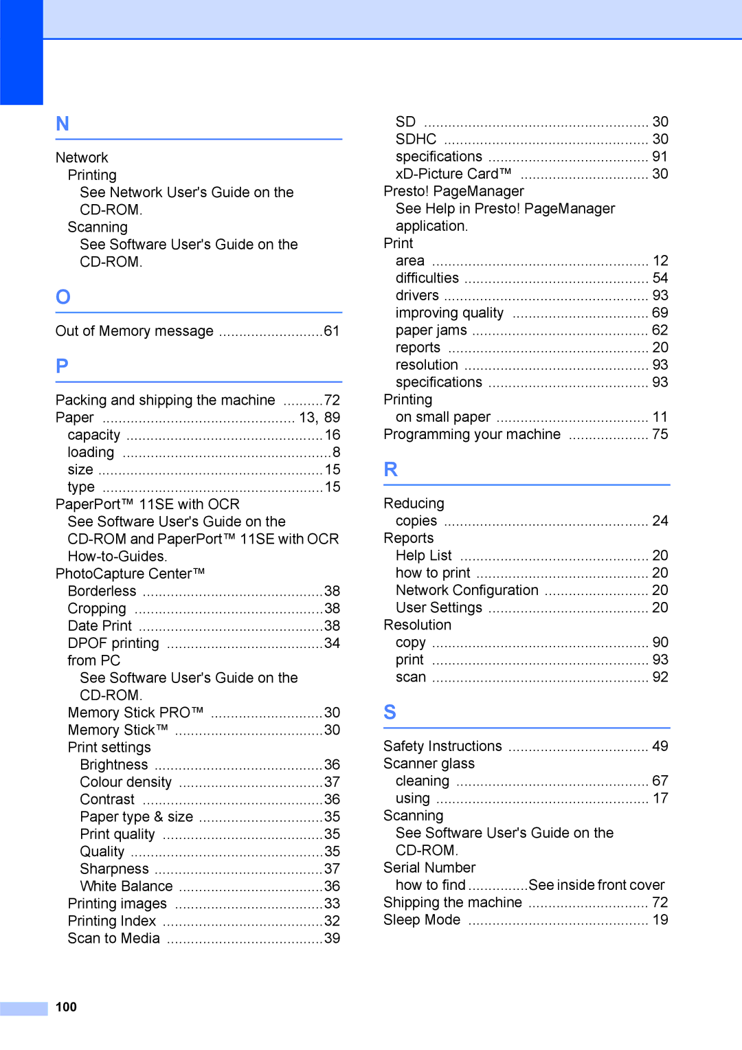 Brother DCP-375CW manual Sdhc 