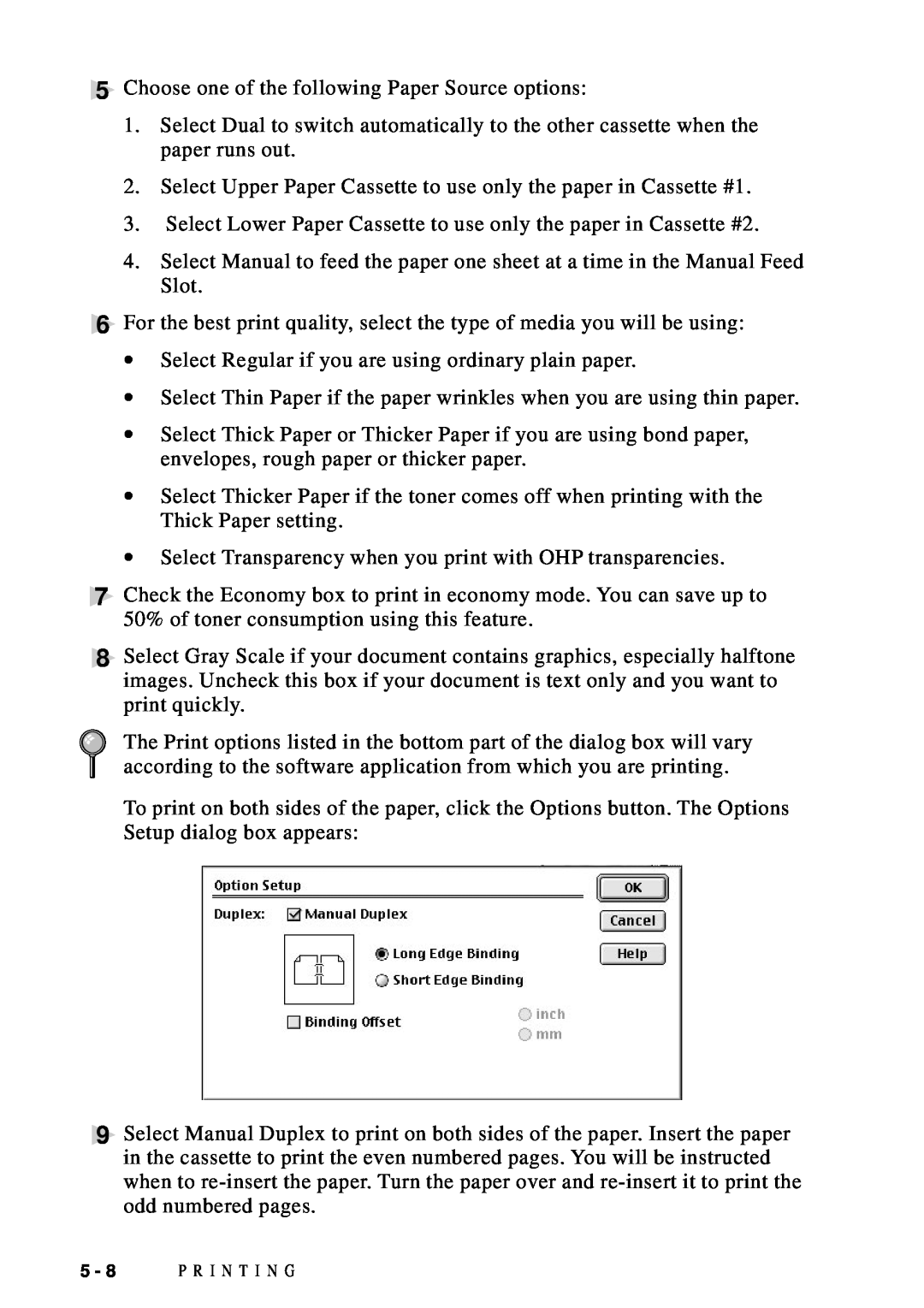 Brother DCP1200 manual Choose one of the following Paper Source options 