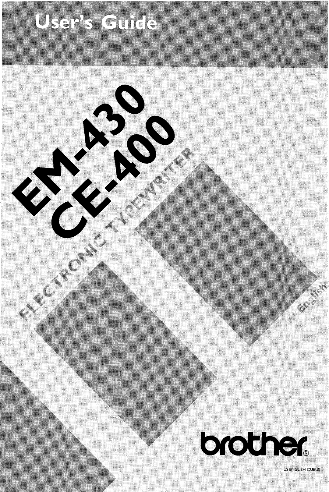 Brother CE-400, EM-430 manual 