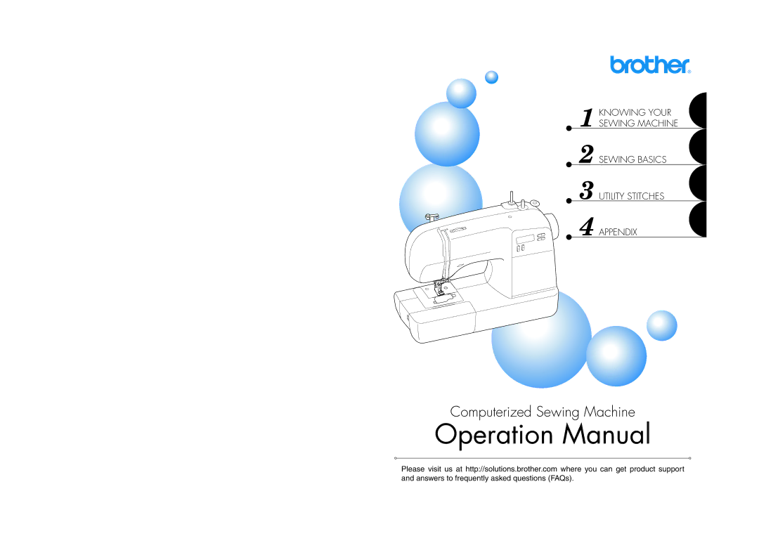 Brother HS 2000, EN 1470 operation manual Computerized Sewing Machine 