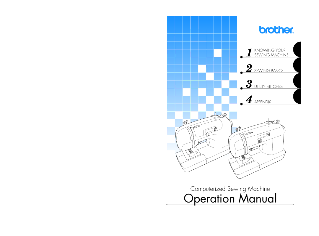 Brother ES 2000 operation manual Computerized Sewing Machine 