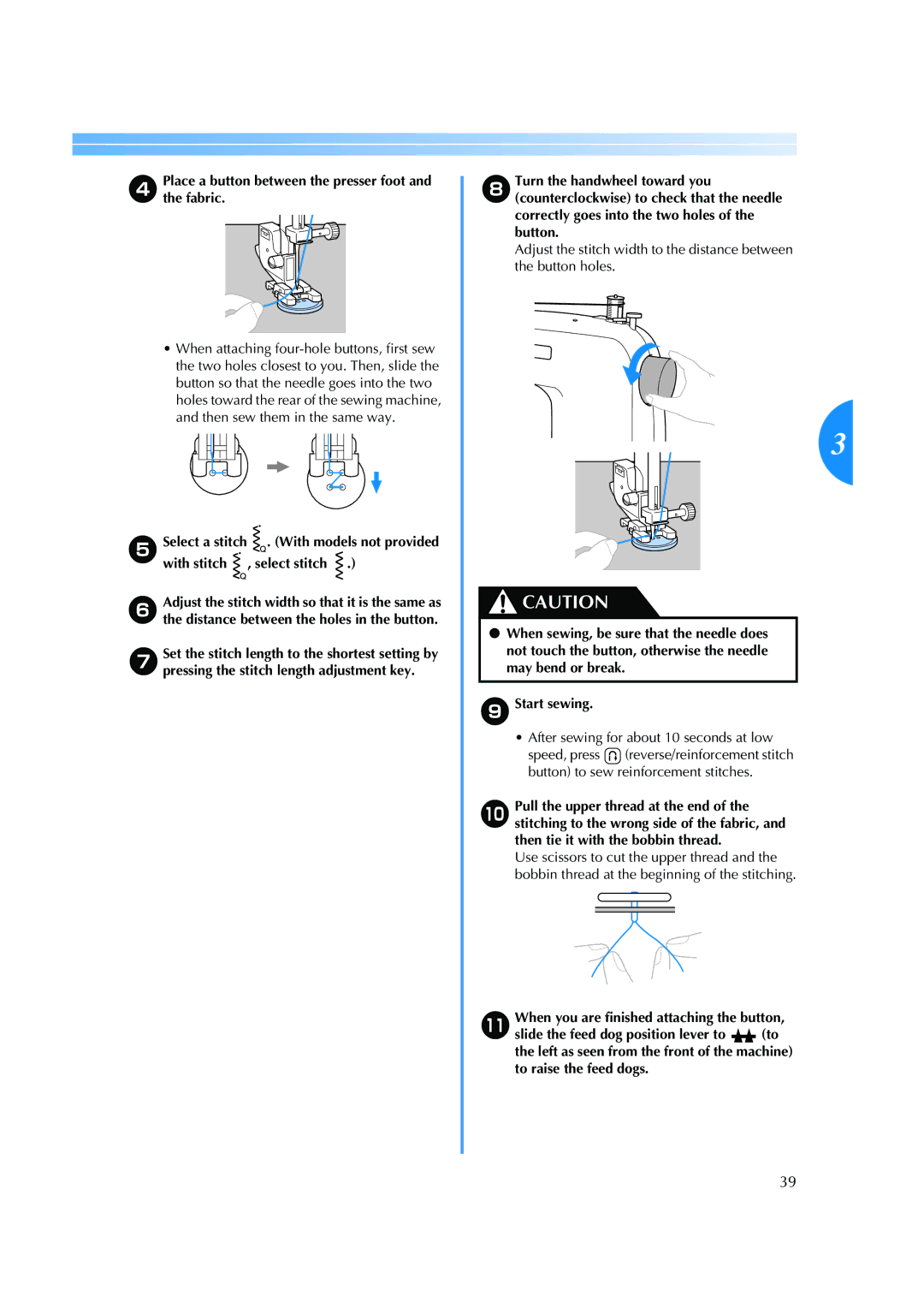 Brother ES 2000 operation manual ESelect a stitch, With stitch Select stitch 