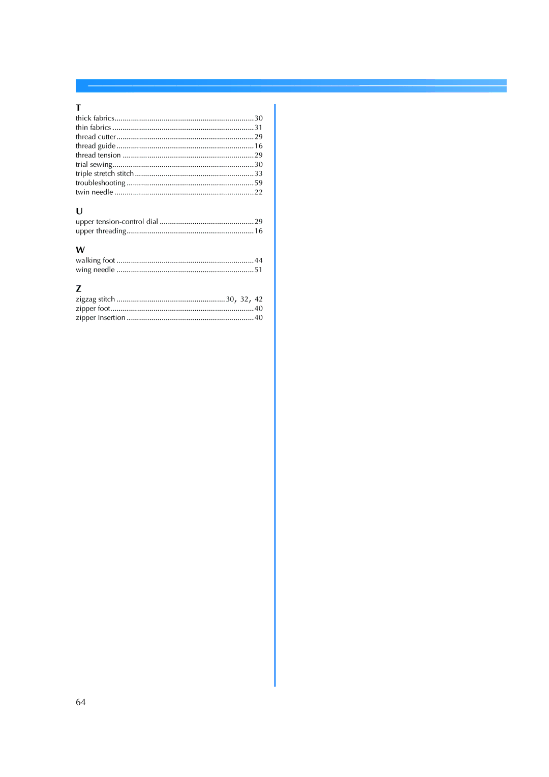 Brother ES 2000 operation manual 30, 32 