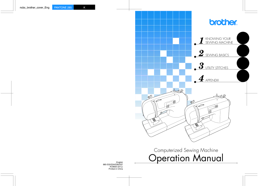 Brother EX 660 operation manual Computerized Sewing Machine 