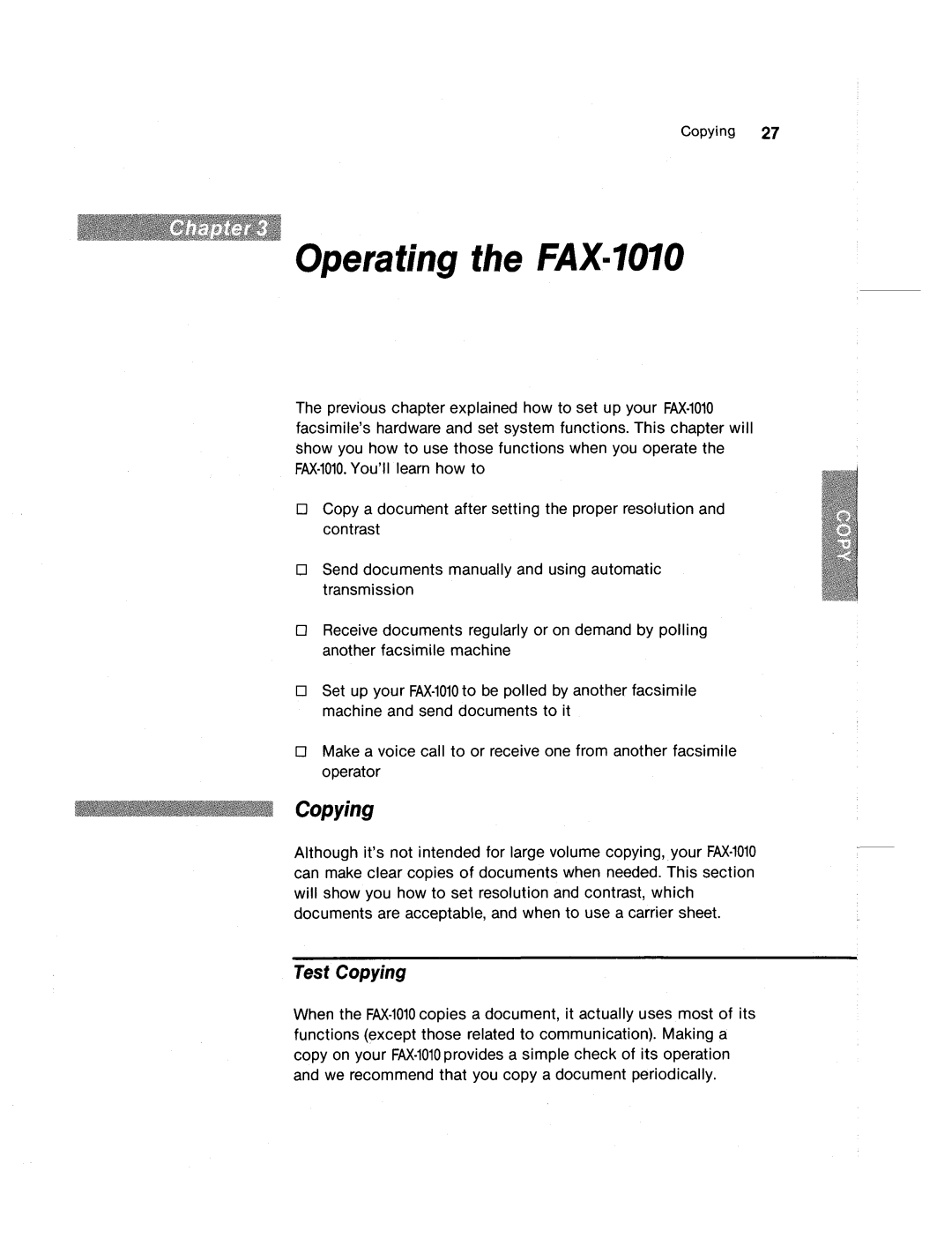 Brother FAX-1010 manual 