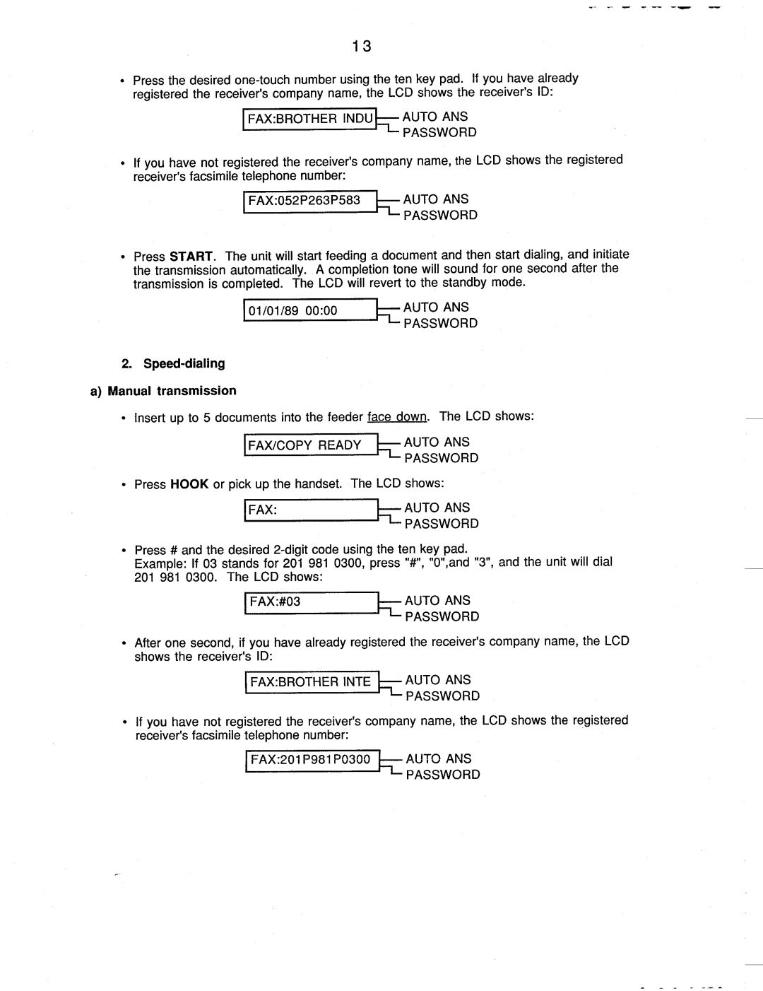 Brother FAX-200 manual 