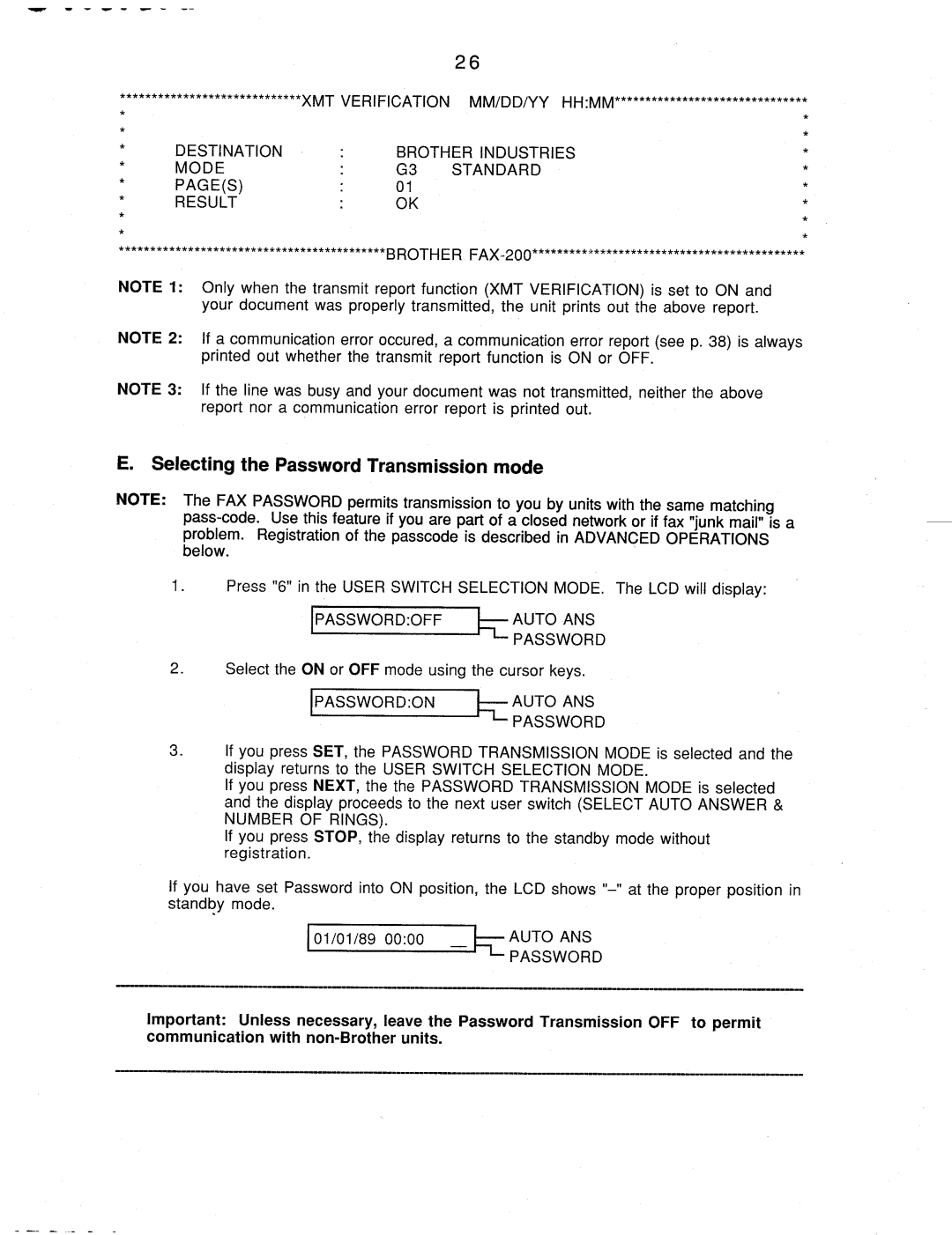 Brother FAX-200 manual 