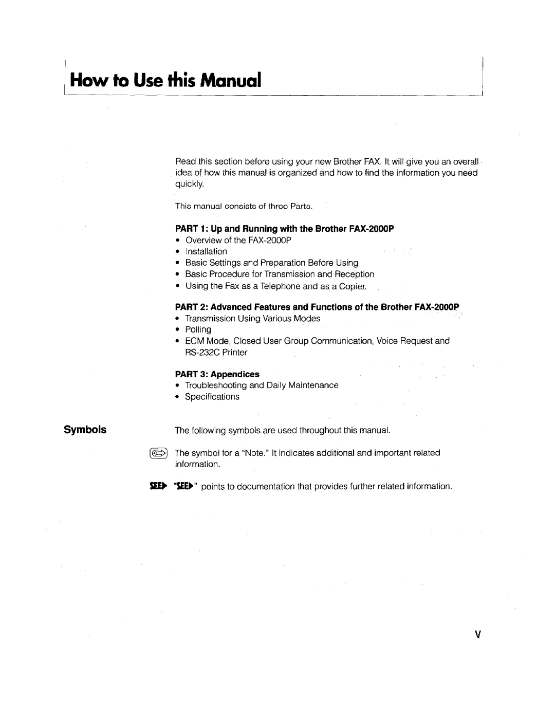 Brother FAX-2000P manual 