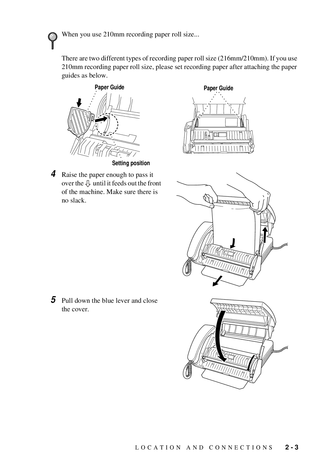 Brother FAX-222, FAX-202 owner manual Paper Guide 