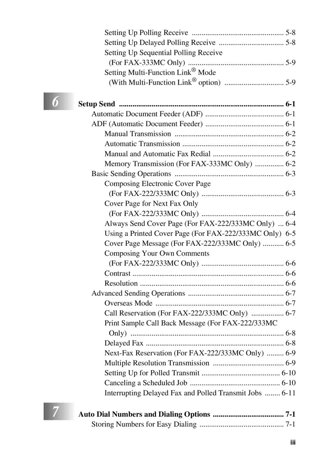 Brother FAX-222, FAX-202 owner manual Setup Send 