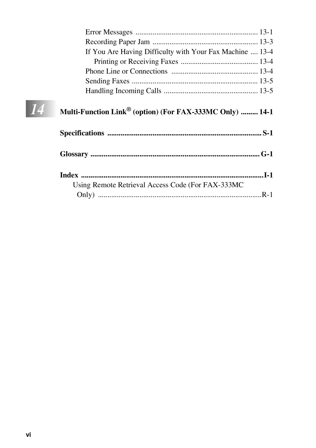 Brother FAX-202, FAX-222 owner manual Multi-Function Link option For FAX-333MC Only 