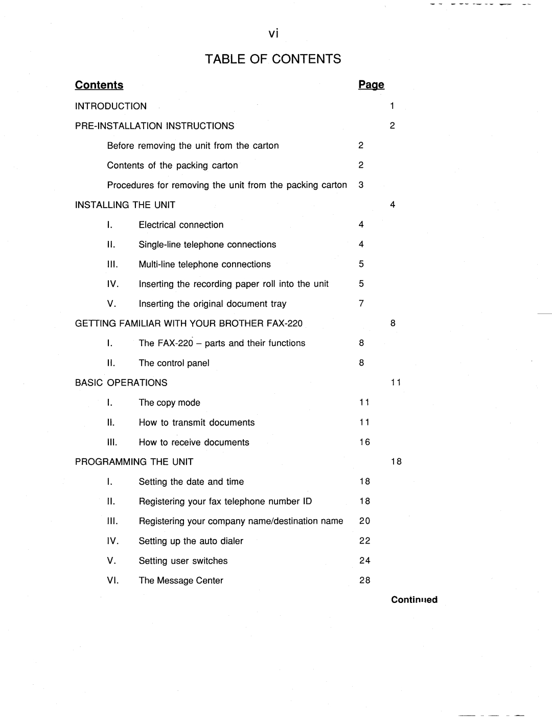Brother FAX-220 manual 