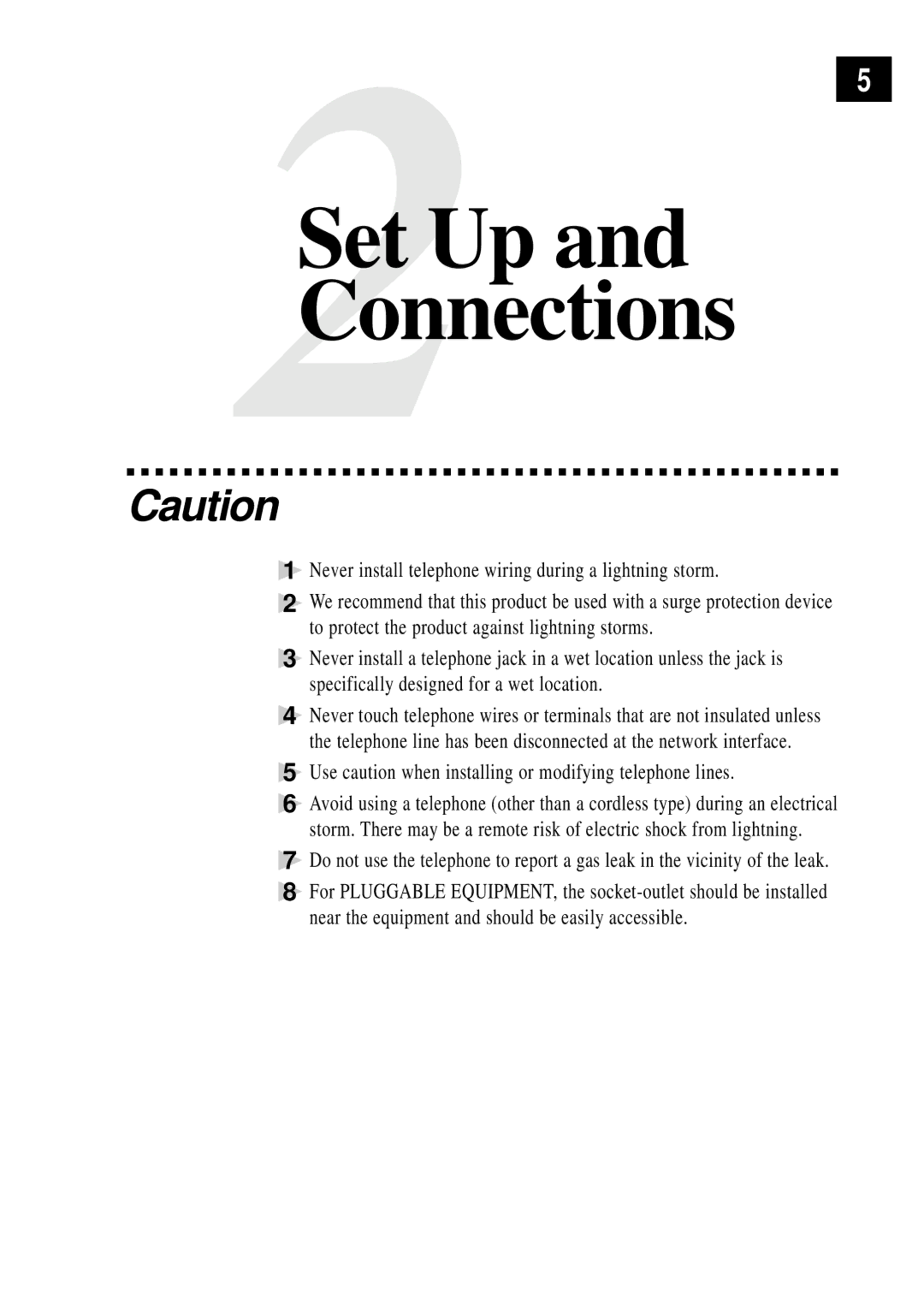 Brother FAX 255 owner manual 2Set Up and Connections 