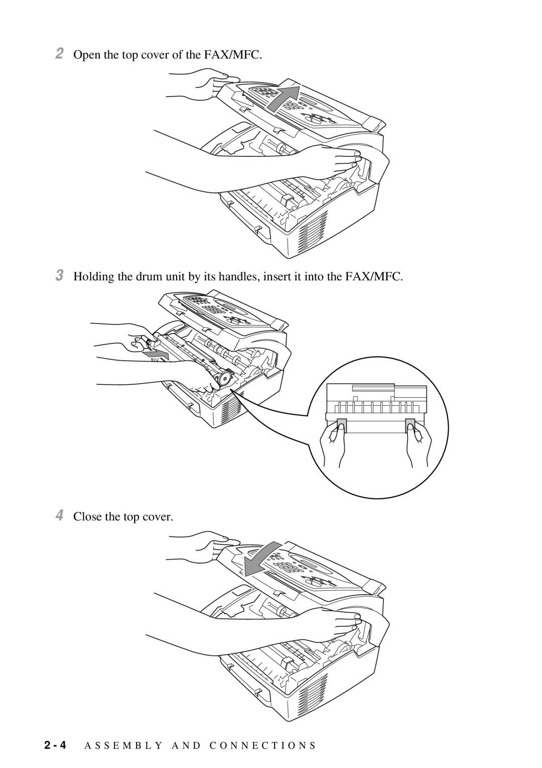 Brother FAX 2600, MFC 4600 manual S S E M B L Y a N D C O N N E C T I O N S 