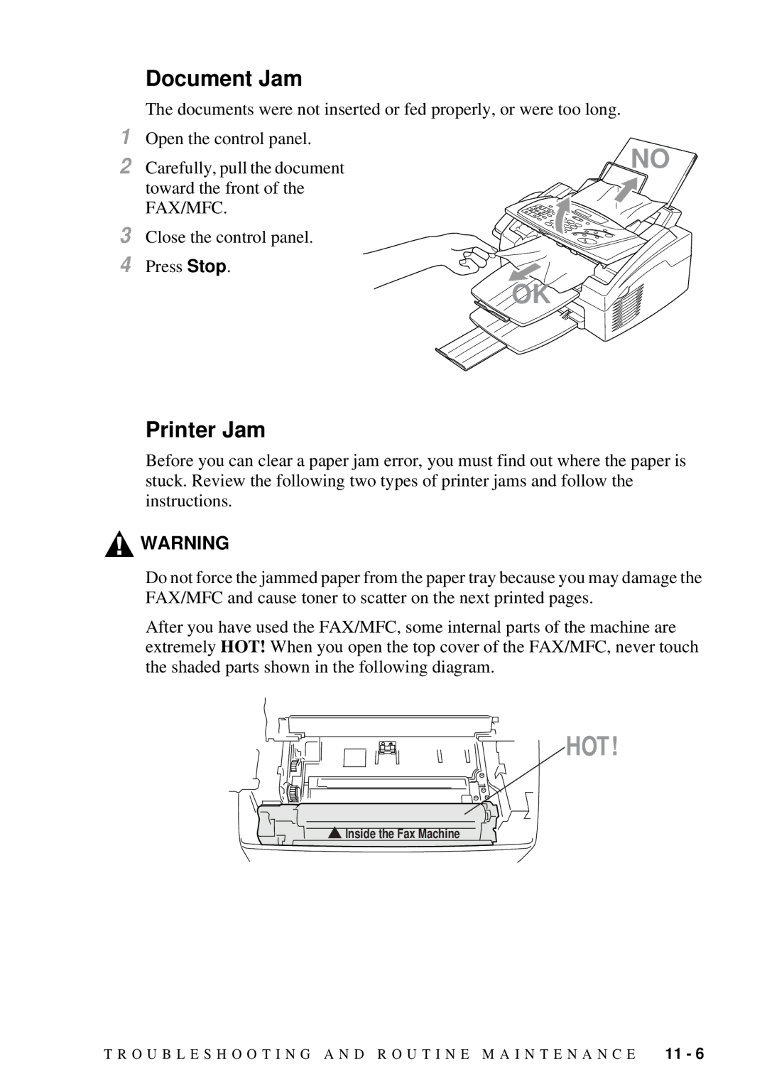 Brother MFC 4600, FAX 2600 manual Hot 