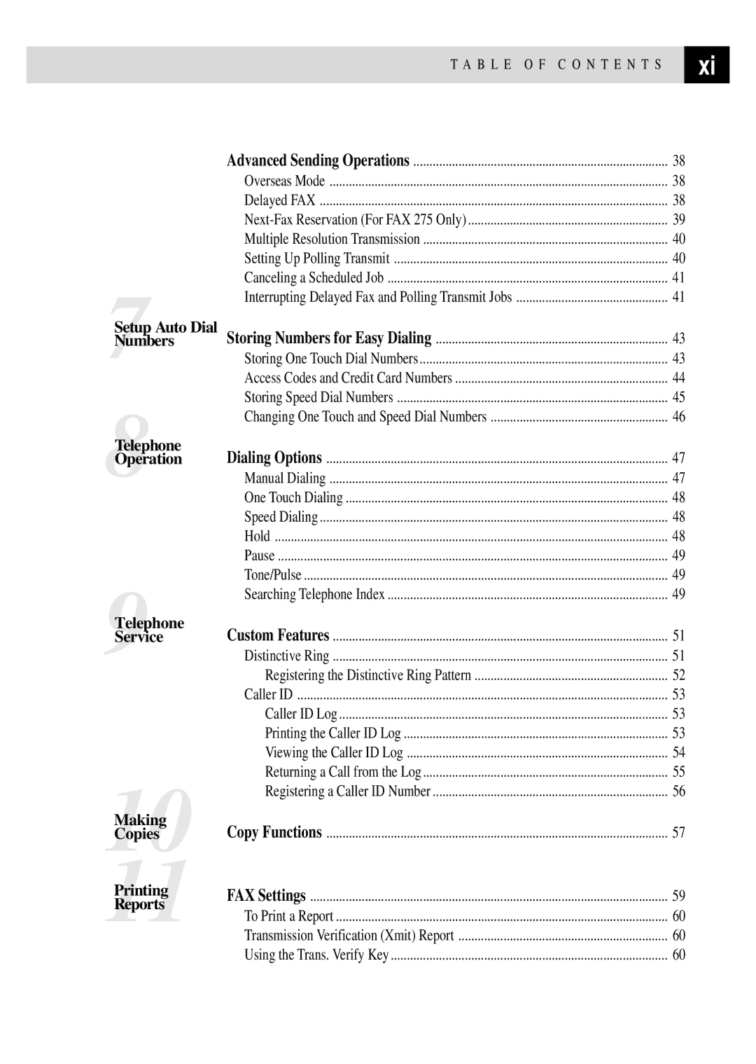 Brother FAX 275 owner manual 7Setup Auto Dial Numbers 