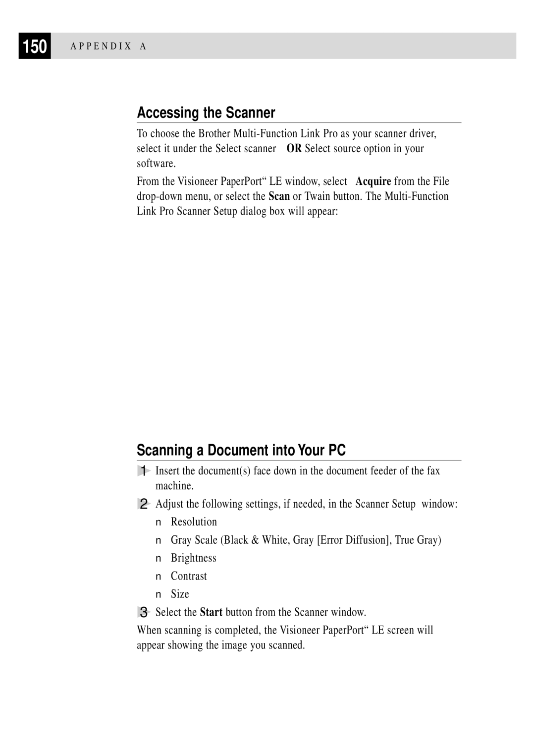 Brother FAX 2750, FAX 3750 manual Accessing the Scanner, Scanning a Document into Your PC 