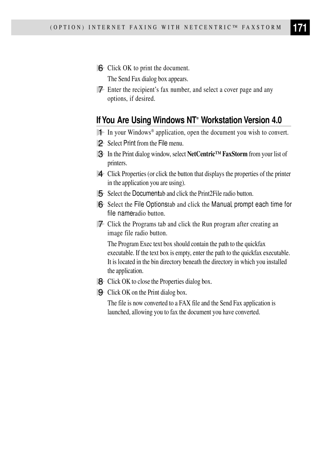 Brother FAX 3750, FAX 2750 manual 171, If You Are Using Windows NT Workstation Version 