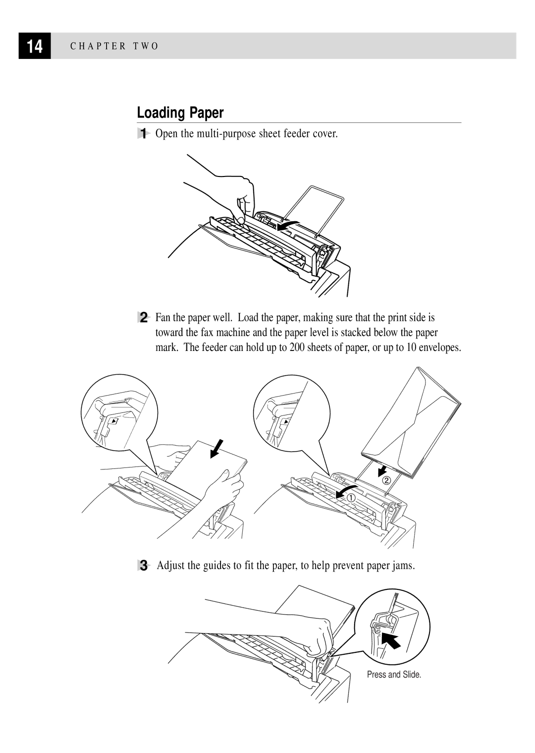 Brother FAX 2750, FAX 3750 manual Loading Paper, Open the multi-purpose sheet feeder cover 