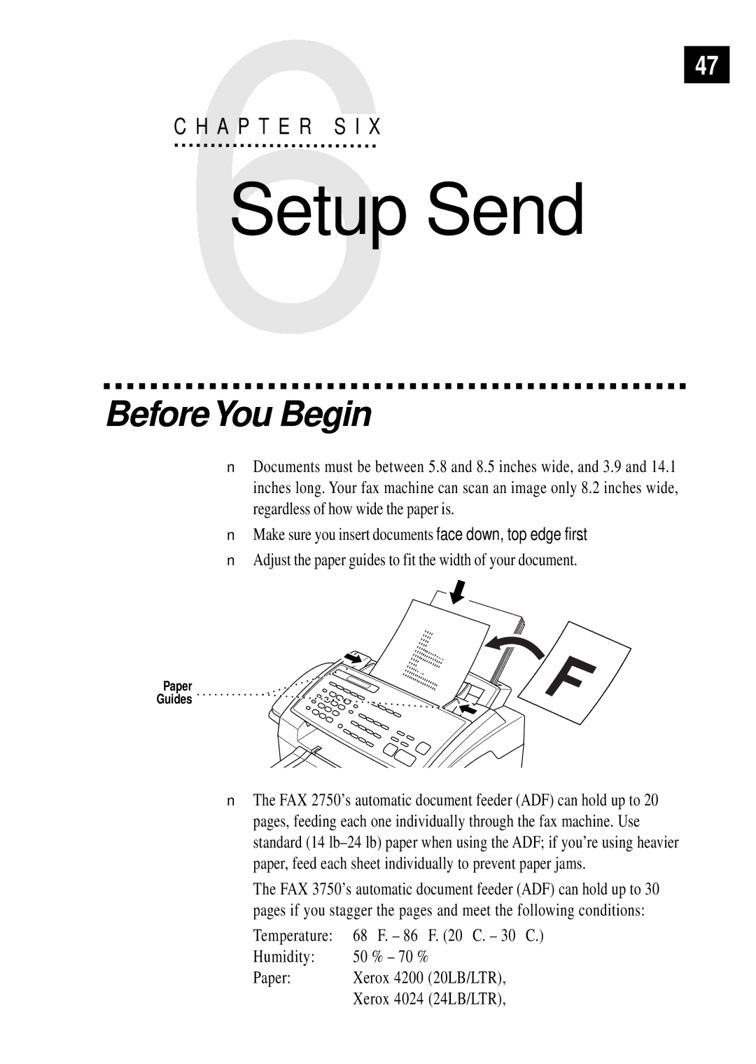 Brother FAX 3750, FAX 2750 manual BeforeYou Begin, Temperature 