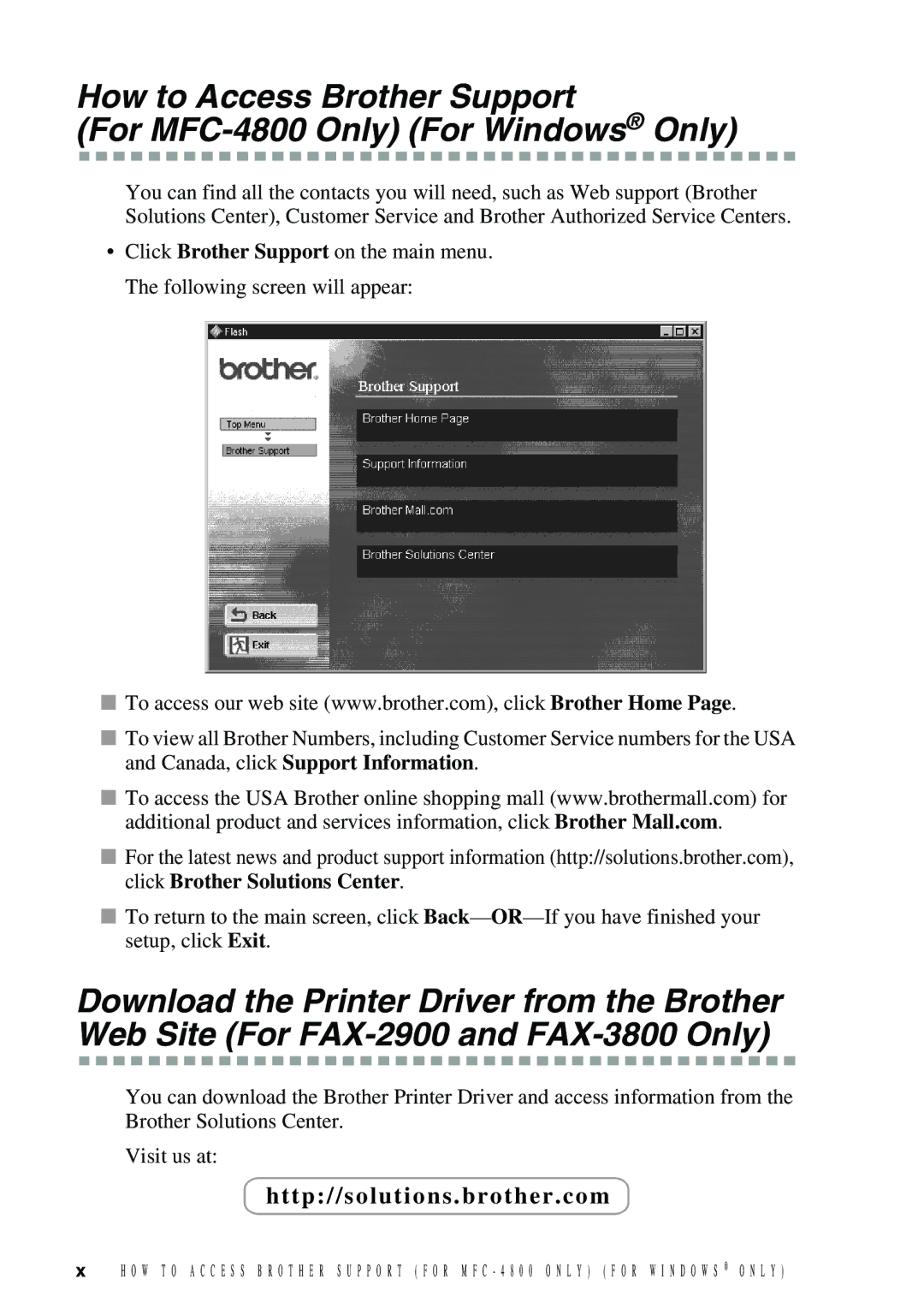 Brother FAX-2900, FAX-3800 owner manual T p / / s o l u t i o n s . b r o t h e r . c o m 