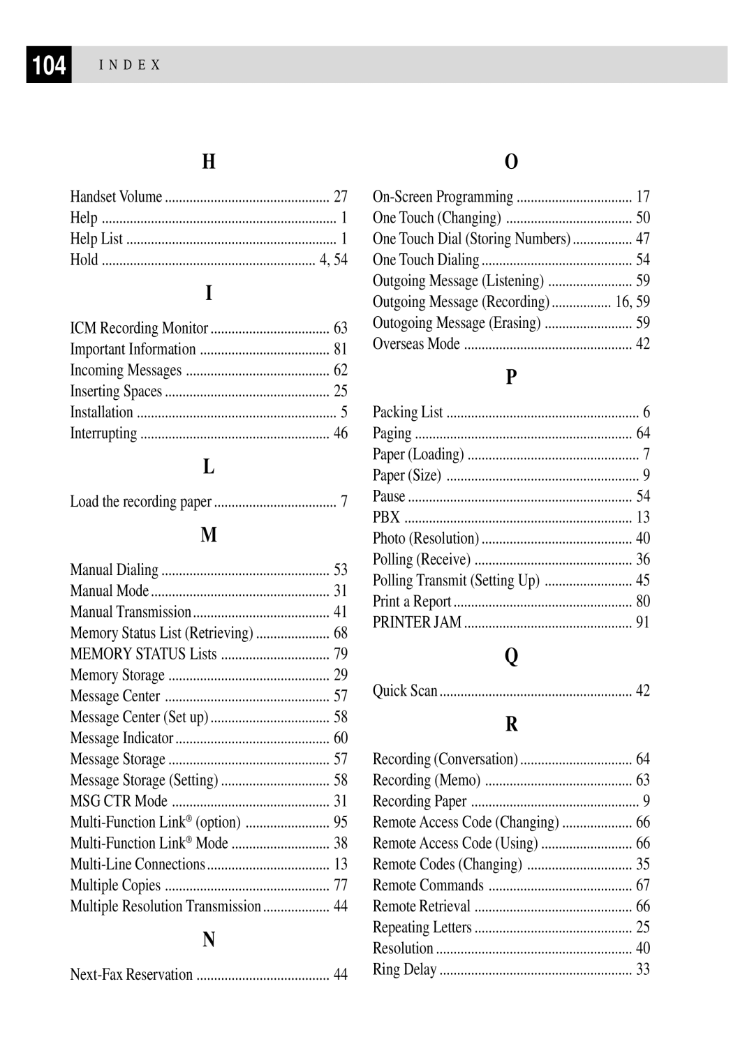 Brother FAX 375MC, FAX 355MC owner manual N D E 