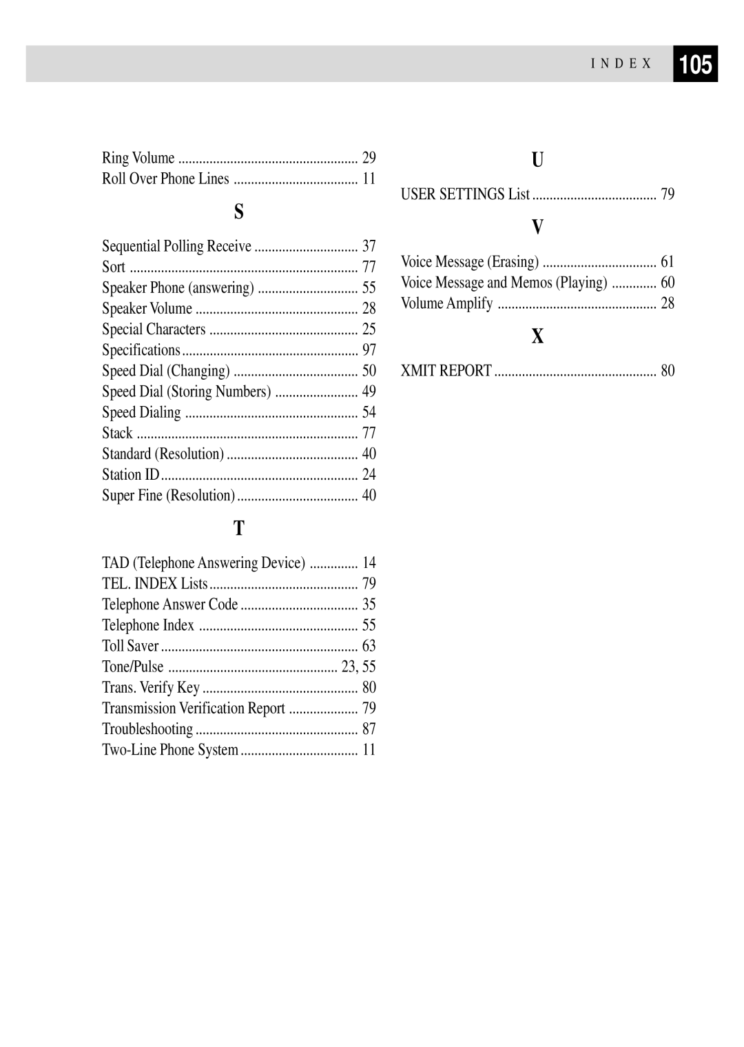 Brother FAX 355MC, FAX 375MC owner manual 105 