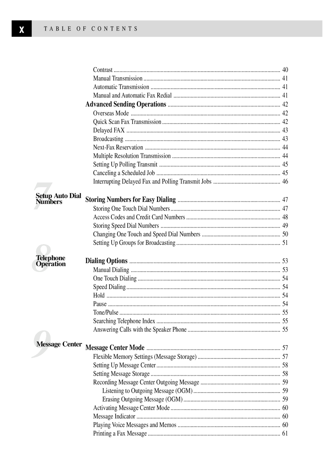 Brother FAX 375MC, FAX 355MC owner manual 7Setup Auto Dial Numbers 