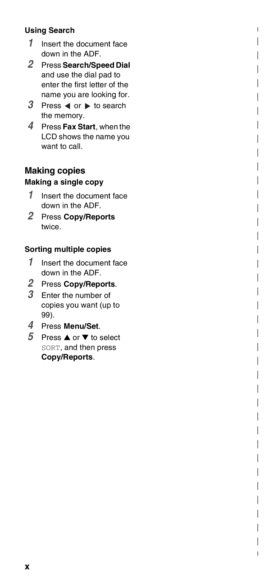 Brother FAX-575 manual Making copies 