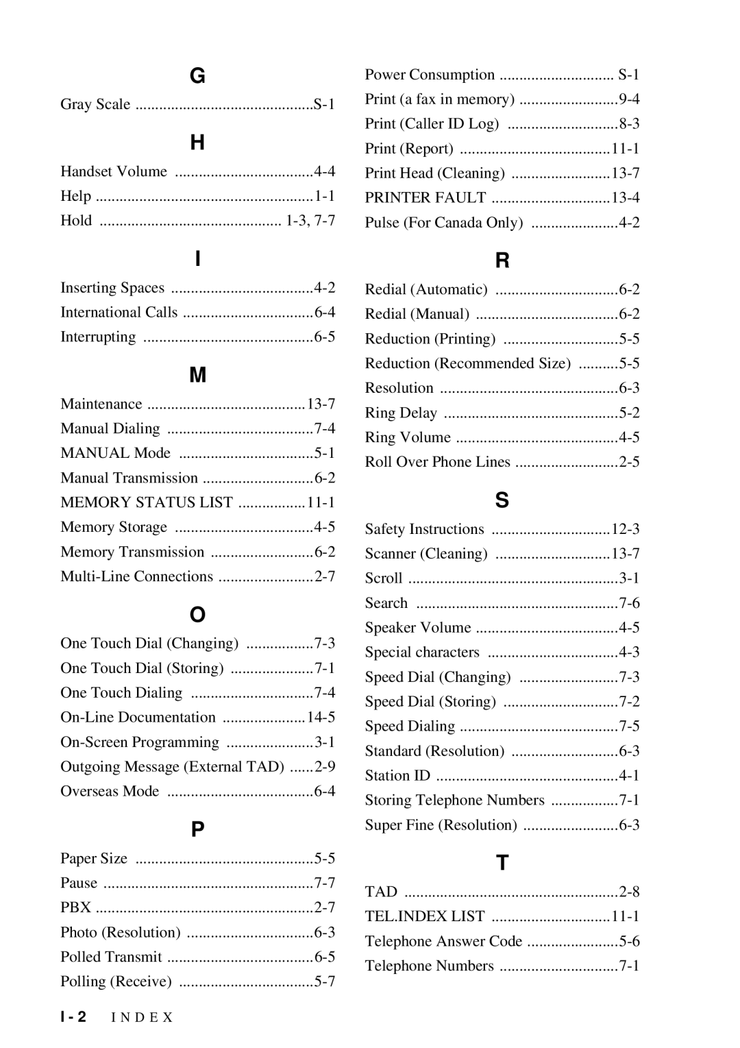 Brother FAX 580MC owner manual On-Line Documentation 14-5 On-Screen Programming, TEL.INDEX List 