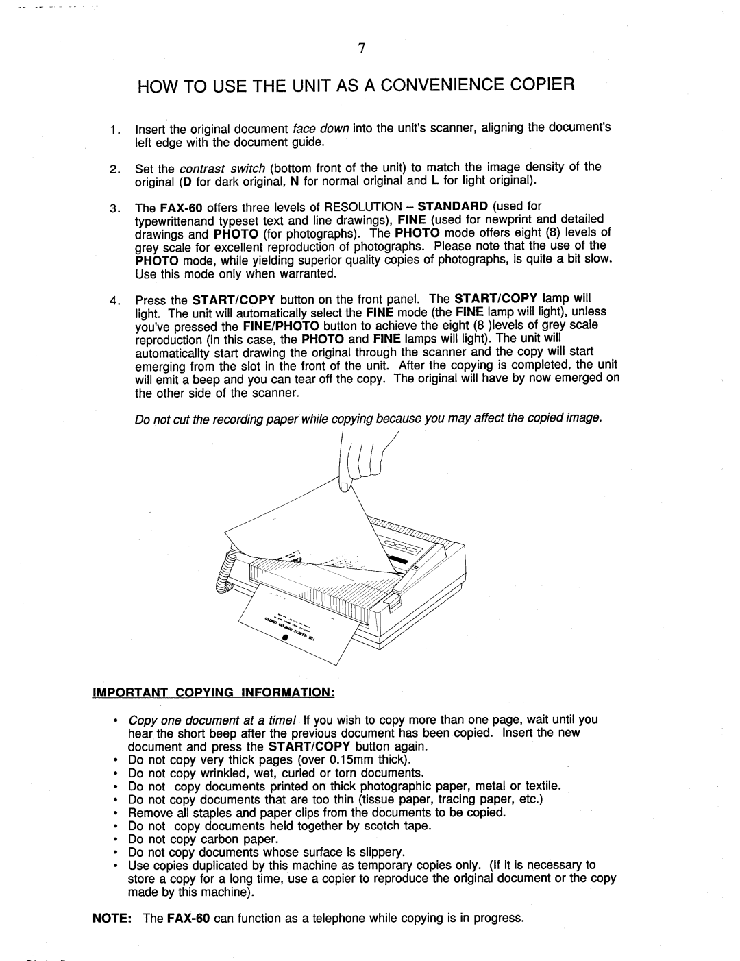 Brother FAX-60 manual 