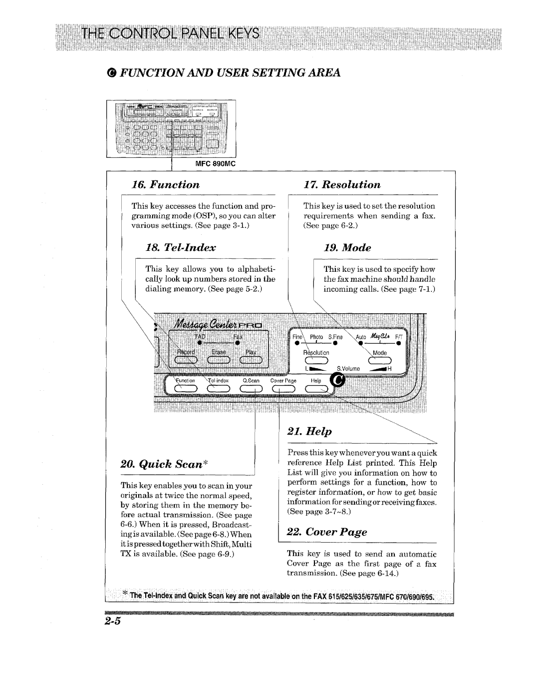 Brother MFC-670, FAX-675, FAX-615, FAX-625, FAX-635, MFC-890MC, MFC-690, MFC-695 manual 